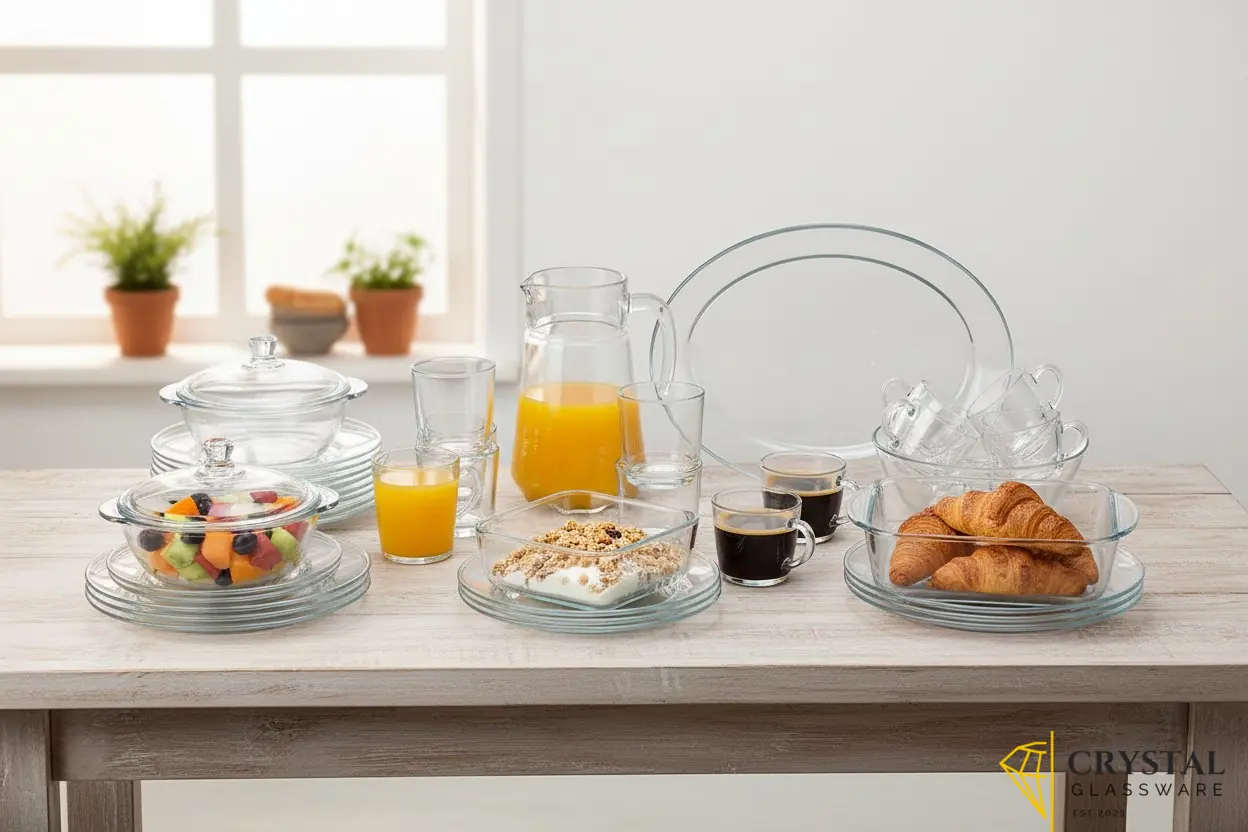Delisoga 54 Pcs Glass dinner set  — Crystal Glassware Pakistan